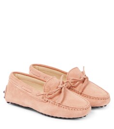 Замшевые мокасины gommino Tod&apos;S Junior, розовый