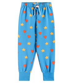 Спортивные брюки из хлопкового джерси hearts stars Tinycottons, синий