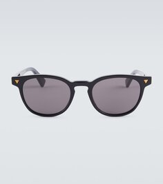 Круглые солнцезащитные очки panthos Bottega Veneta, черный