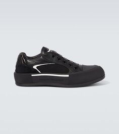 Кроссовки plimsoll deck с кожаной отделкой Alexander Mcqueen, черный