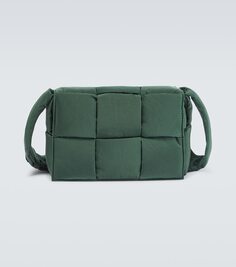 Маленькая сумка через плечо с мягкой подкладкой tech cassette Bottega Veneta, зеленый