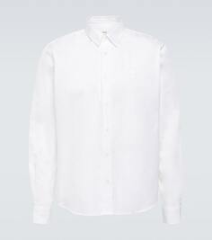 Хлопковая оксфордская рубашка Ami Paris, белый