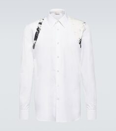 Рубашка из хлопкового поплина fold harness Alexander Mcqueen, белый