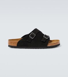 Замшевые мюли zürich Birkenstock, черный