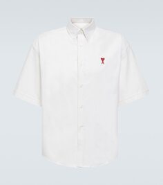 Рубашка ami de cœur из хлопка Ami Paris, белый