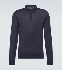 Кашемировый свитер-поло Dolce&amp;Gabbana, синий