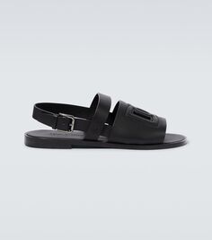 Кожаные сандалии dg Dolce&amp;Gabbana, черный