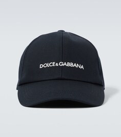 Хлопковая бейсболка с логотипом Dolce&amp;Gabbana, синий