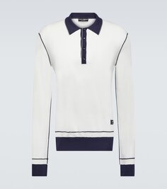 Шелковый свитер-поло Dolce&amp;Gabbana, белый