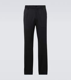 Прямые брюки из смесовой шерсти Dolce&amp;Gabbana, черный