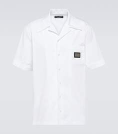 Рубашка из хлопка с логотипом Dolce&amp;Gabbana, белый