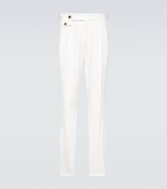 Прямые брюки из хлопка Brunello Cucinelli, белый