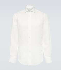 Льняная рубашка Brunello Cucinelli, белый