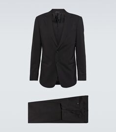 Шерстяной костюм Giorgio Armani, черный