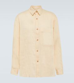 Полосатая рубашка из льна и шелка King &amp; Tuckfield, мультиколор