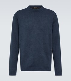 Шелковый вязаный свитер Loro Piana, синий