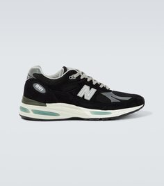 Кроссовки 991 с сетчатыми вставками New Balance, черный