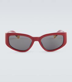 Овальные солнцезащитные очки les lunettes gala Jacquemus, бургундия