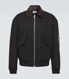 Хлопковая блузонная куртка Loewe, черный