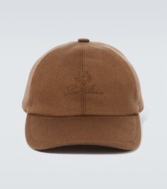 Кашемировая шляпа с логотипом Loro Piana, коричневый