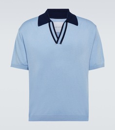 Шерстяная рубашка-поло King &amp; Tuckfield, синий