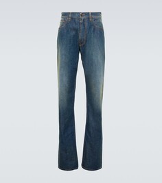 Прямые джинсы со средней посадкой Maison Margiela, синий