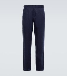 Льняные брюки «гриффон» Orlebar Brown, синий