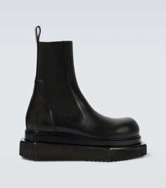 Кожаные ботильоны beatle turbo cyclops Rick Owens, черный