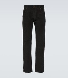 Прямые джинсы с низкой посадкой Saint Laurent, черный