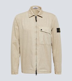 Рубашка compass из хлопковой парусины Stone Island, бежевый