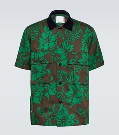 Рубашка для боулинга с цветочным принтом Sacai, зеленый