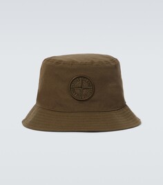 Хлопковая панама compass Stone Island, зеленый