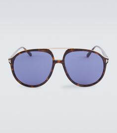 Солнцезащитные очки-авиаторы archie Tom Ford, коричневый