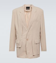 Однобортный пиджак Y-3, коричневый