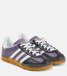 Кожаные кроссовки gazelle indoor Adidas, белый