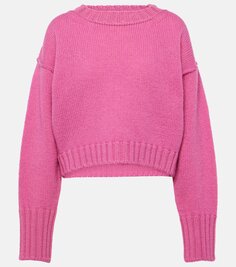 Укороченный шерстяной свитер kryptona Acne Studios, розовый