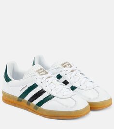 Кожаные кроссовки gazelle indoor Adidas, белый