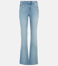 Расклешенные джинсы с вышивкой Ag Jeans, синий