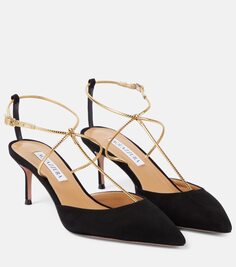 Замшевые туфли roman romance 65 Aquazzura, черный