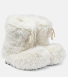 Зимние ботинки alaska из искусственного меха Balenciaga, белый