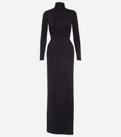 Платье с воротником-стойкой Balenciaga, черный