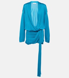 Мини-платье с драпировкой Blumarine, синий