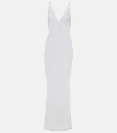Прозрачное трикотажное платье макси isabel Bananhot, белый