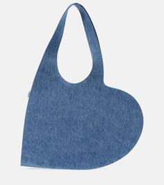 Джинсовая сумка-тоут heart mini Coperni, синий