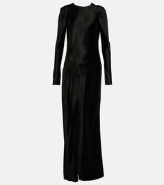 Атласное платье палладия Christopher Esber, черный