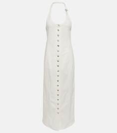Джинсовое платье миди multiflex Courrèges, белый Courreges