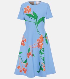 Платье миди с цветочным принтом Carolina Herrera, мультиколор