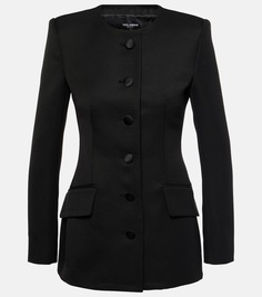 Креповый пиджак Dolce&amp;Gabbana, черный