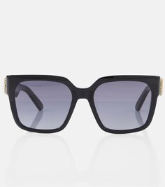 Квадратные солнцезащитные очки Dior Eyewear, черный