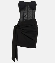 Мини-платье-бюстье из джерси Dolce&amp;Gabbana, черный